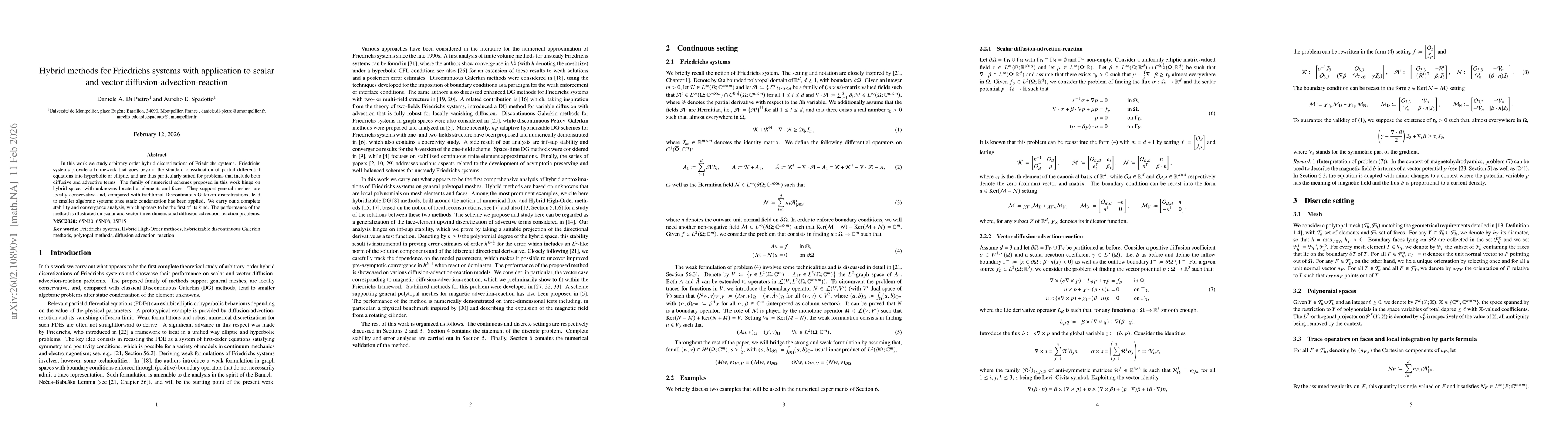 Thumbnail for Hybrid Methods for Friedrichs Systems with Application to Scalar and Vector Diffusion-Advection Problems
