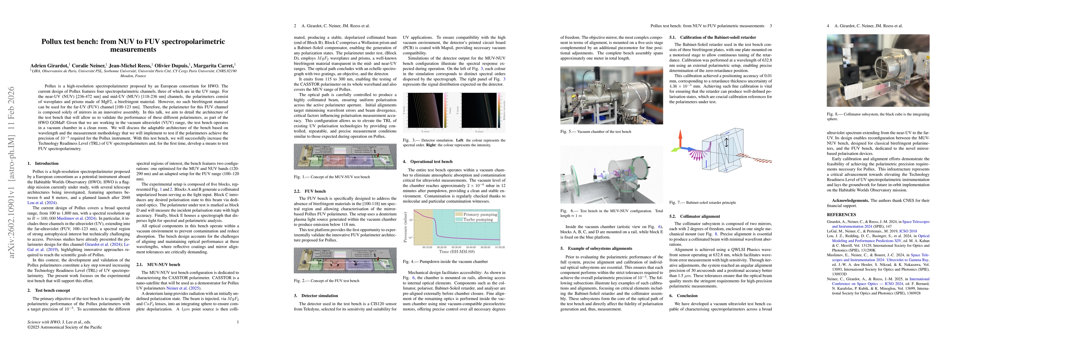 Thumbnail for Pollux test bench: from NUV to FUV polarimetric measurements