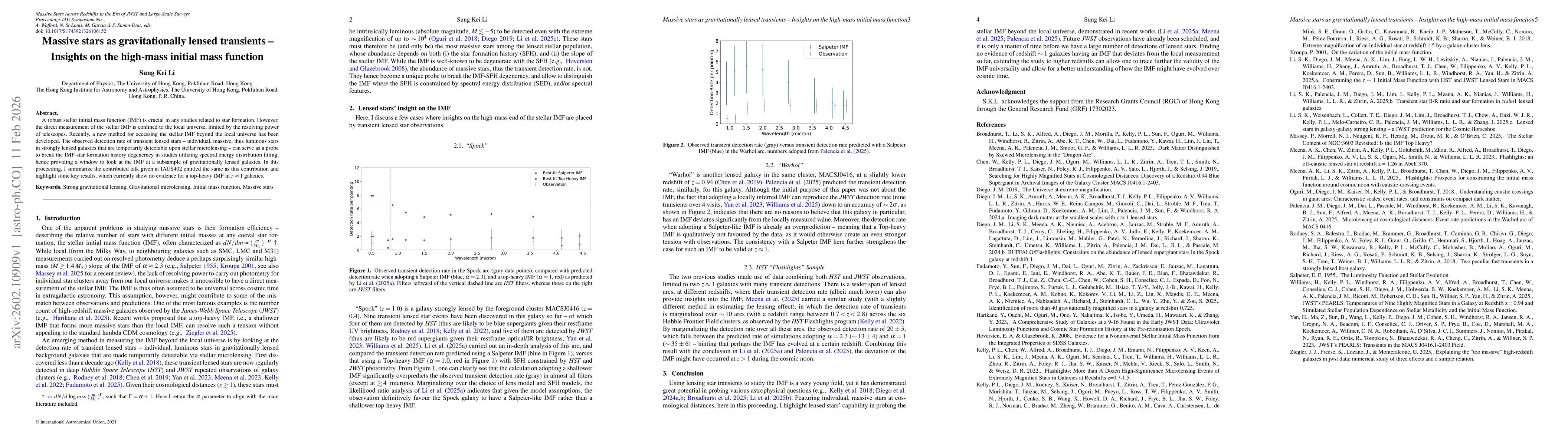 Thumbnail for Massive stars as gravitationally lensed transients -- Insights on the high-mass initial mass function