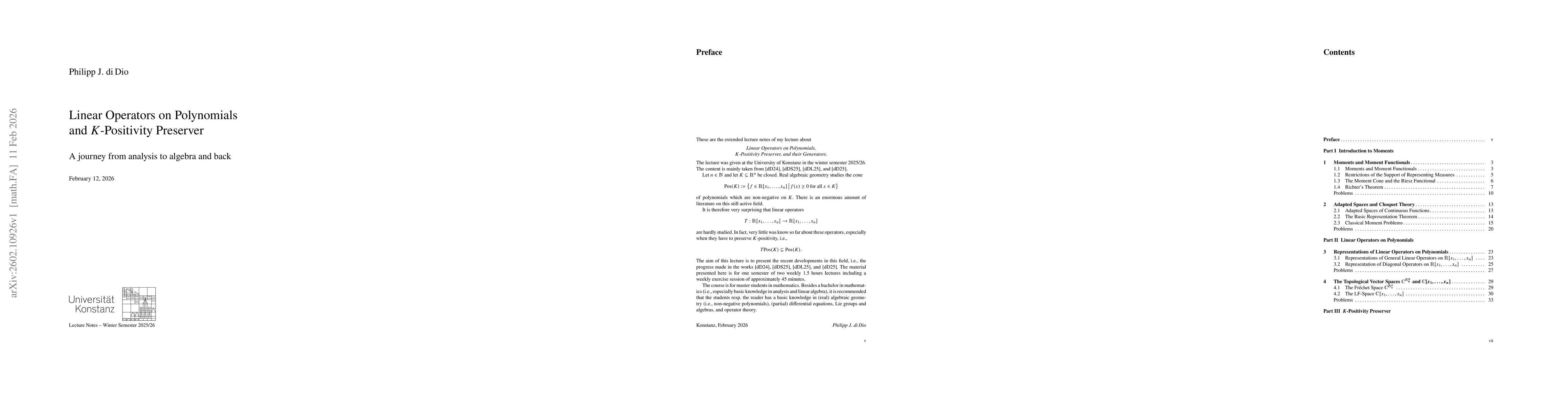 Thumbnail for Linear Operators on Polynomials and $K$-Positivity Preserver -- A journey from analysis to algebra and back