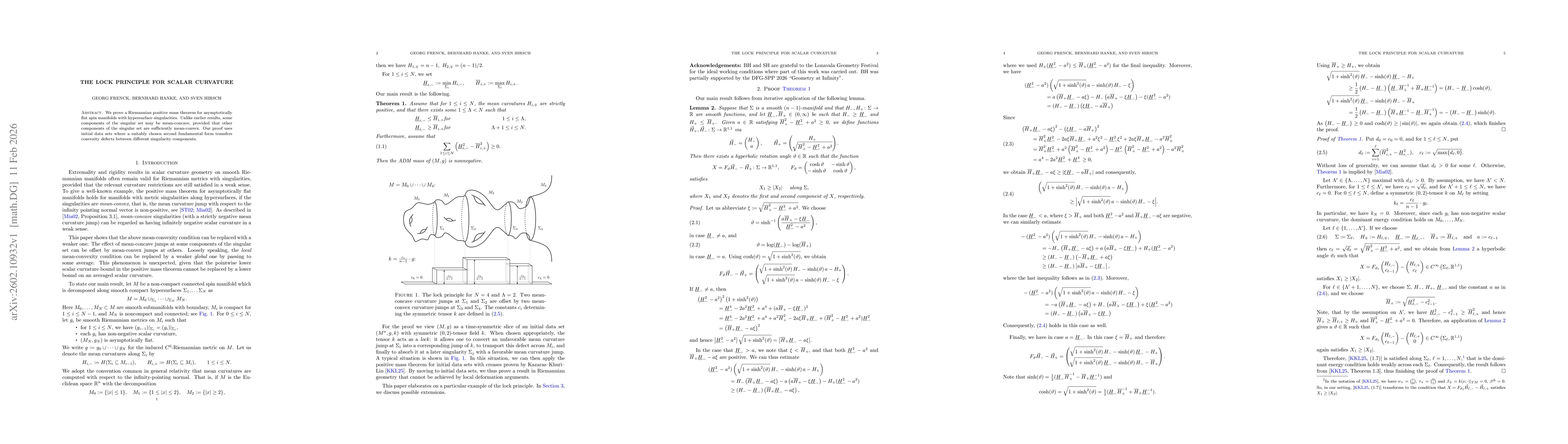 Thumbnail for The lock principle for scalar curvature