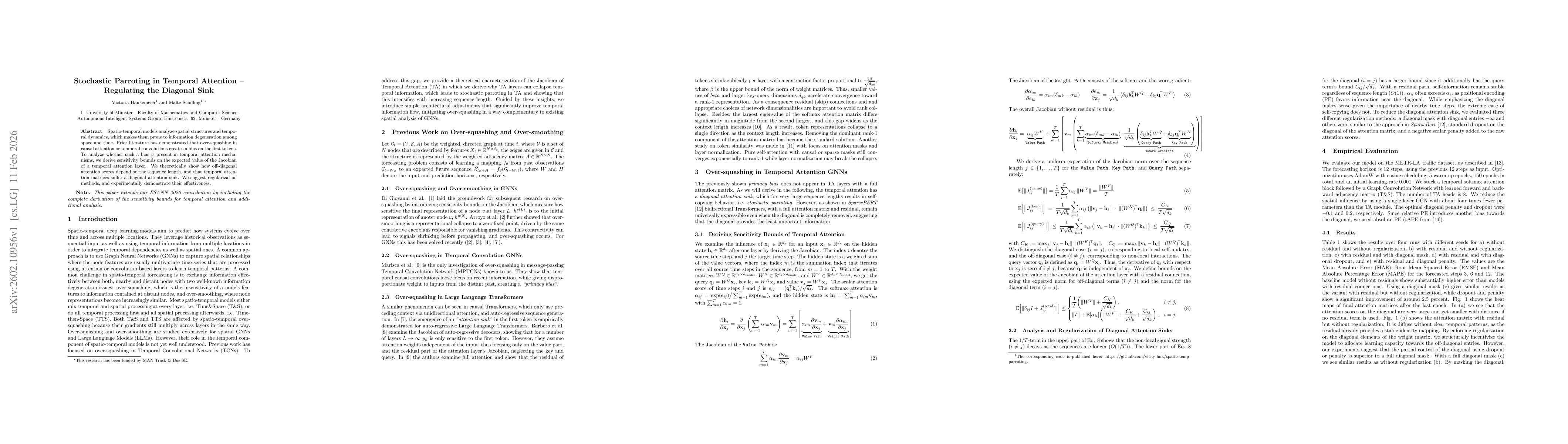 Thumbnail for Stochastic Parroting in Temporal Attention -- Regulating the Diagonal Sink
