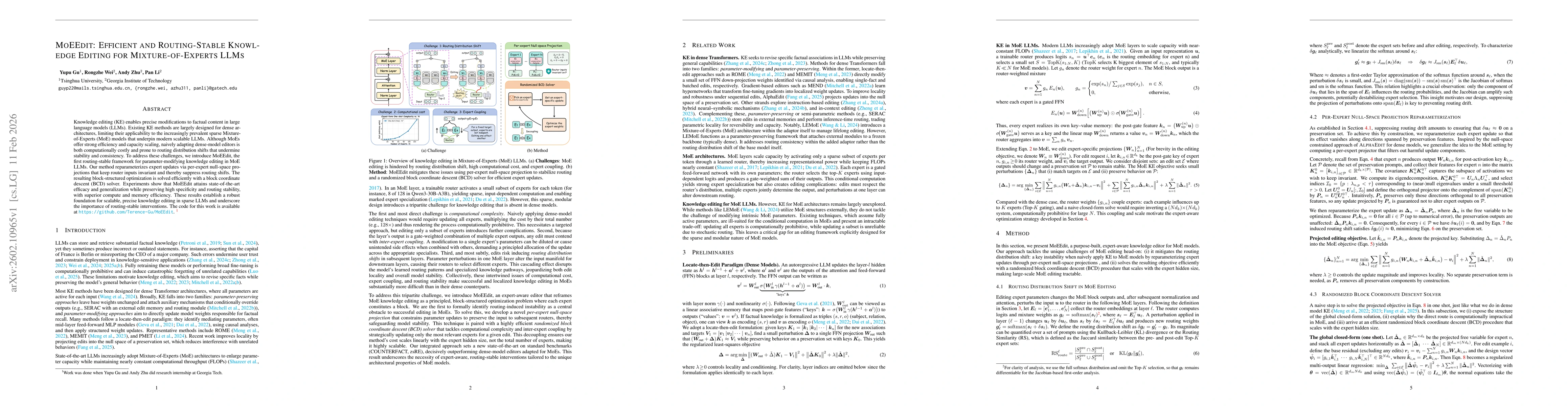 Thumbnail for MoEEdit: Efficient and Routing-Stable Knowledge Editing for Mixture-of-Experts LLMs