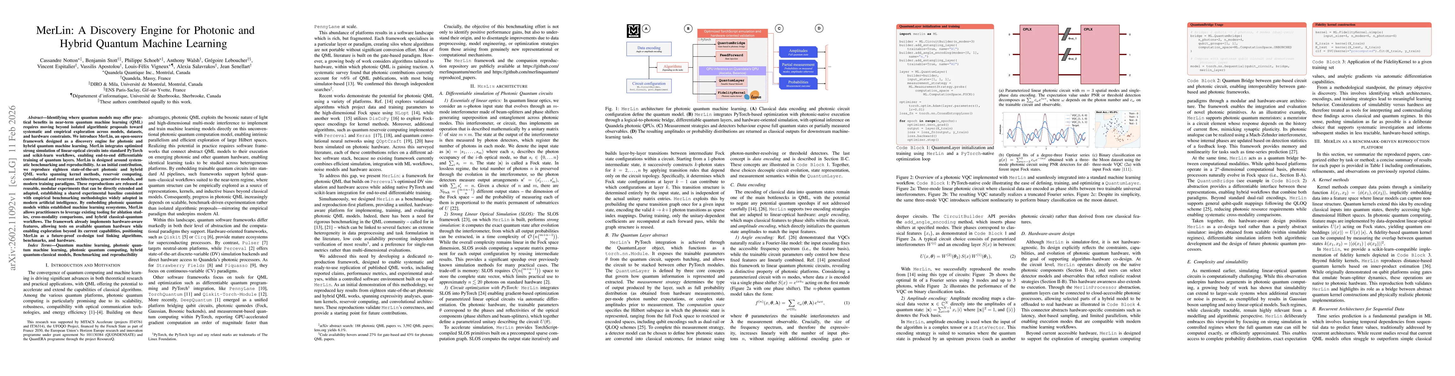Thumbnail for MerLin: A Discovery Engine for Photonic and Hybrid Quantum Machine Learning