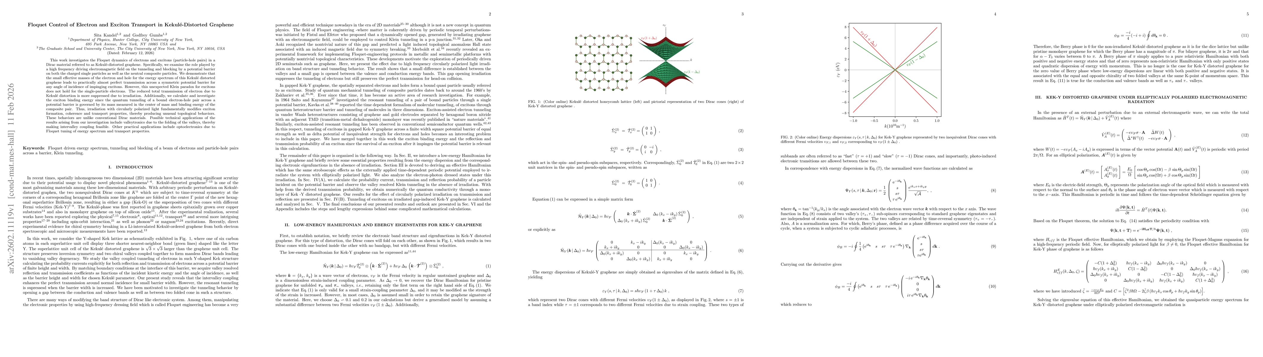 Thumbnail for Floquet Control of Electron and Exciton Transport in Kekulé-Distorted Graphene