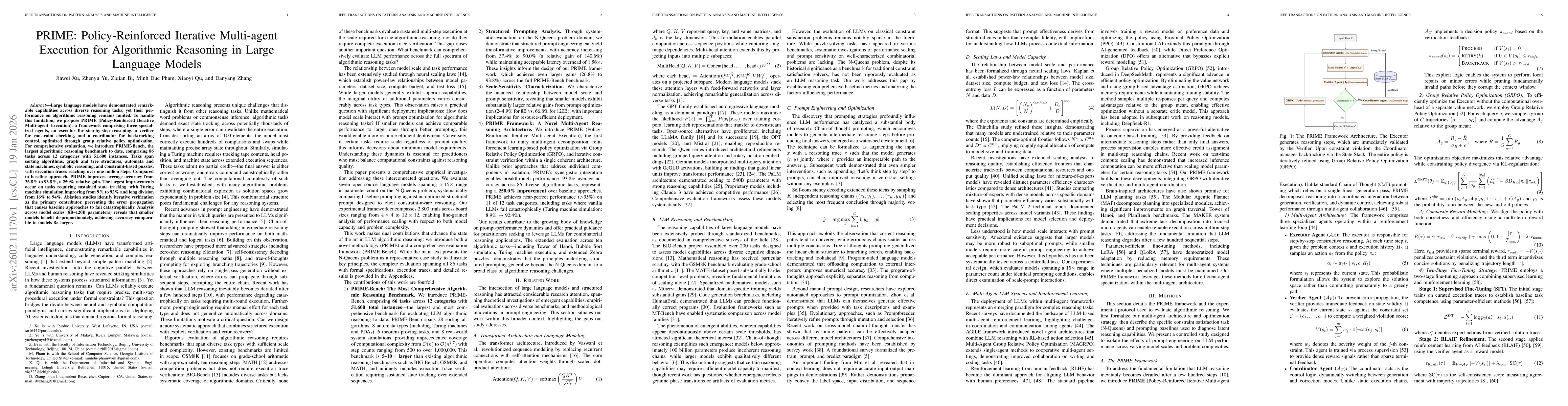 Thumbnail for PRIME: Policy-Reinforced Iterative Multi-agent Execution for Algorithmic Reasoning in Large Language Models