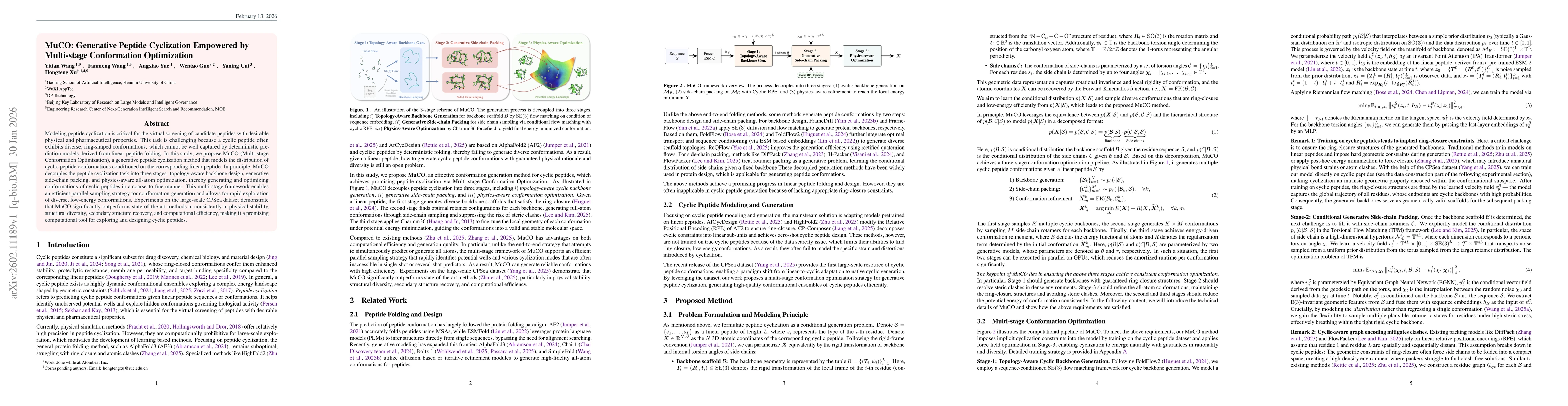 Thumbnail for MuCO: Generative Peptide Cyclization Empowered by Multi-stage Conformation Optimization