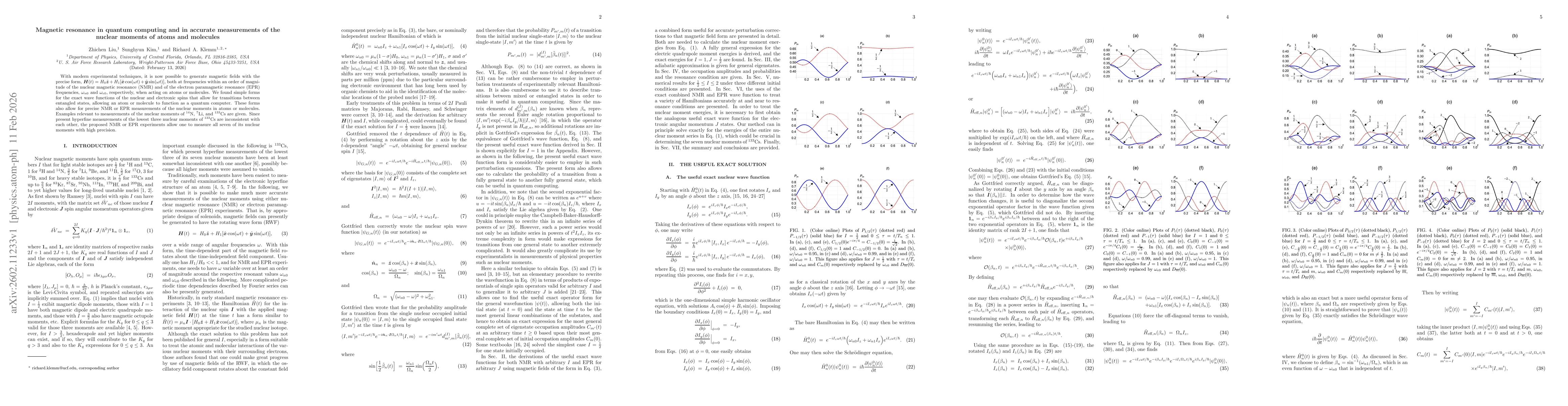 Thumbnail for Magnetic resonance in quantum computing and in accurate measurements of the nuclear moments of atoms and molecules