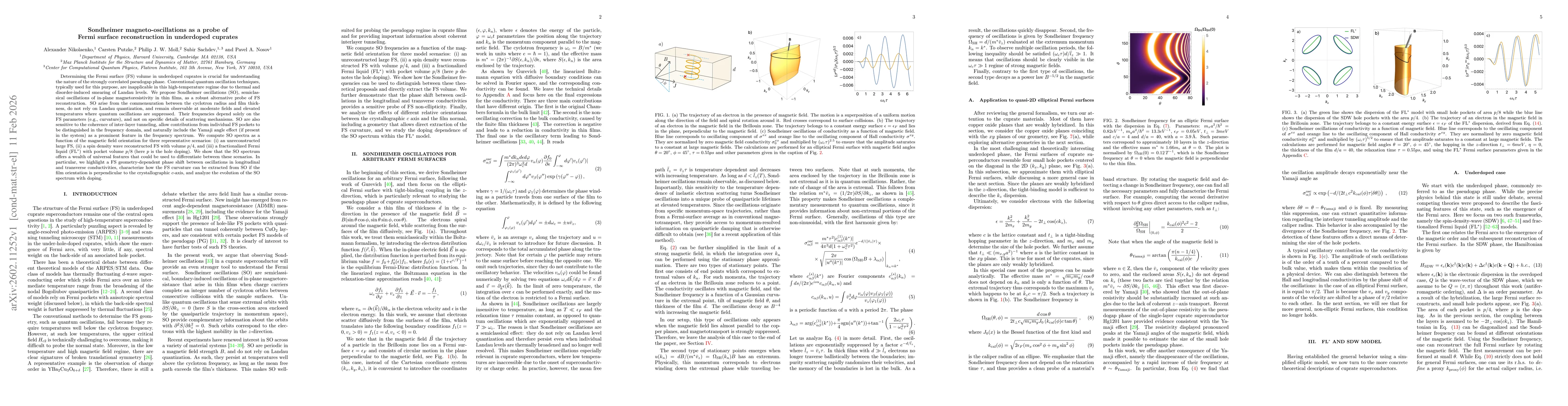 Thumbnail for Sondheimer magneto-oscillations as a probe of Fermi surface reconstruction in underdoped cuprates