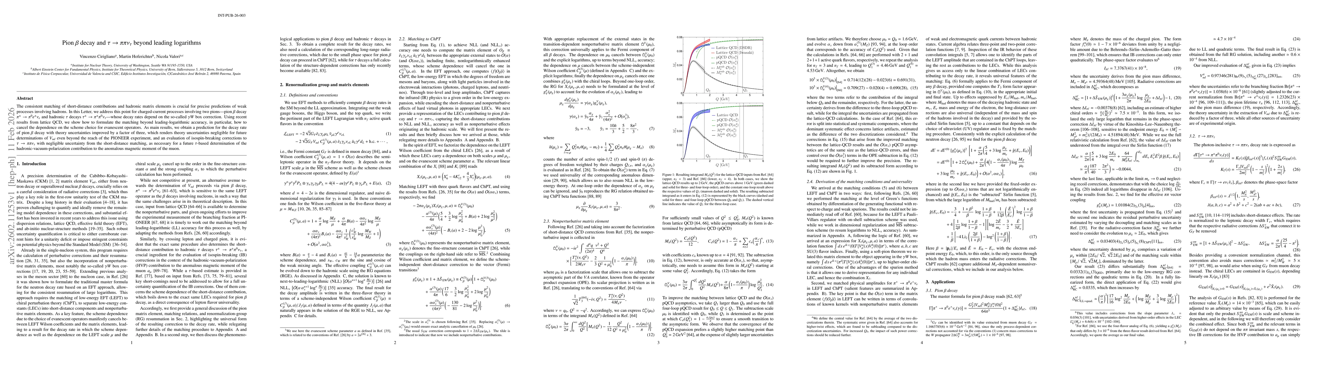 Thumbnail for Pion $β$ decay and $τ\toππν_τ$ beyond leading logarithms