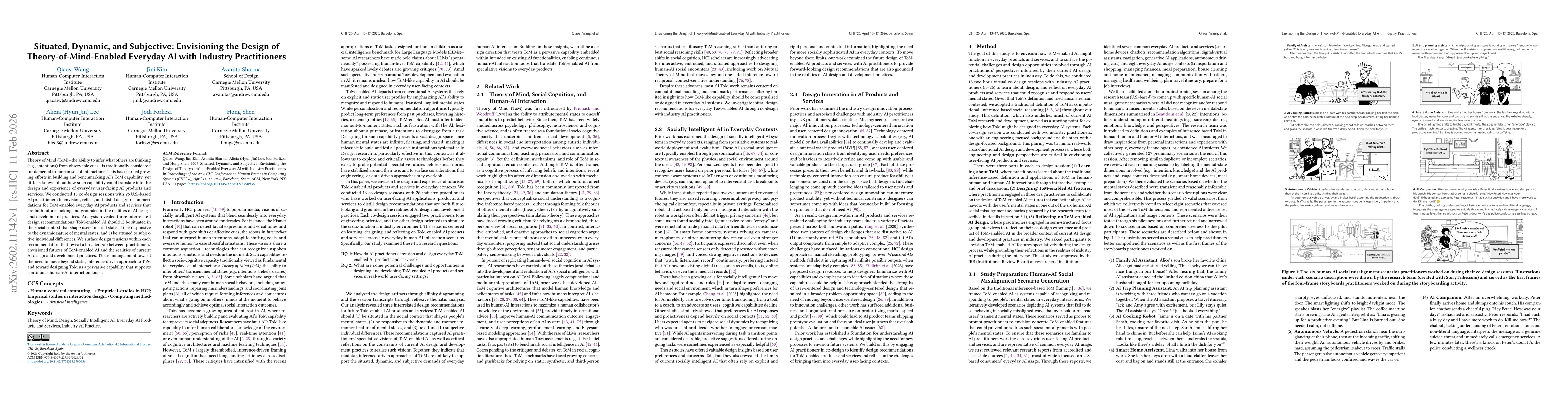 Thumbnail for Situated, Dynamic, and Subjective: Envisioning the Design of Theory-of-Mind-Enabled Everyday AI with Industry Practitioners