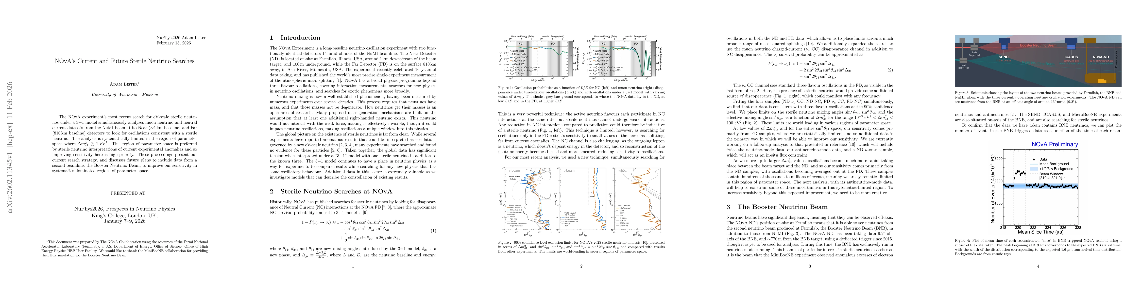 Thumbnail for NOvA's Current and Future Sterile Neutrino Searches