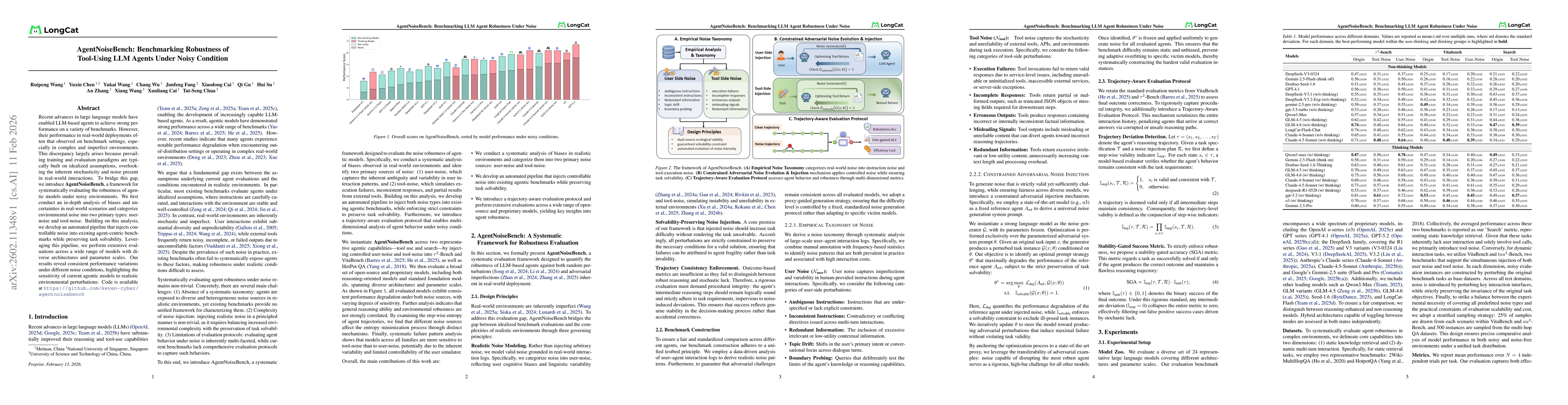 Thumbnail for AgentNoiseBench: Benchmarking Robustness of Tool-Using LLM Agents Under Noisy Condition