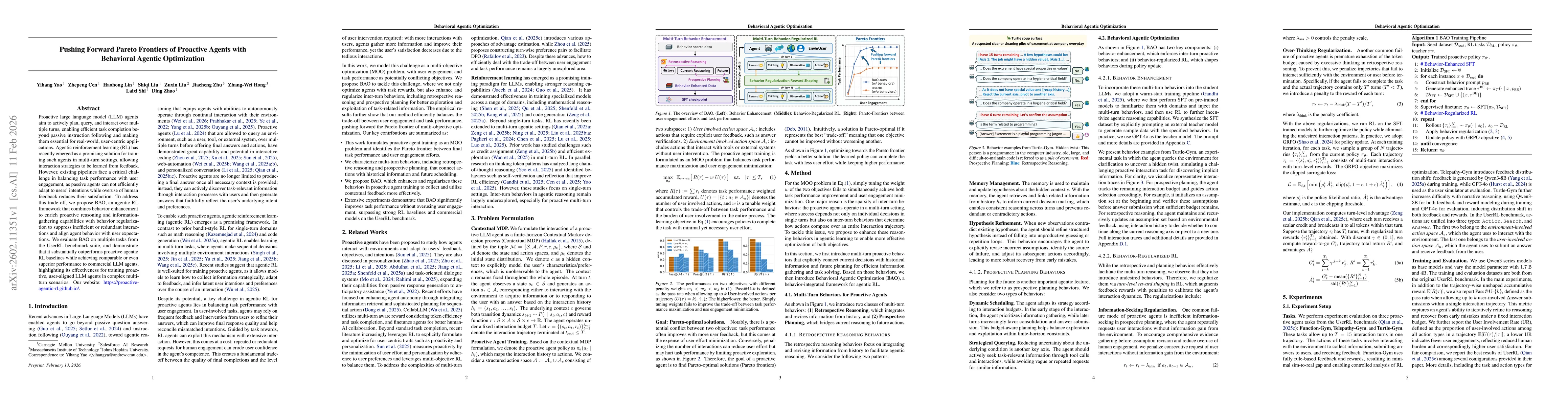 Thumbnail for Pushing Forward Pareto Frontiers of Proactive Agents with Behavioral Agentic Optimization