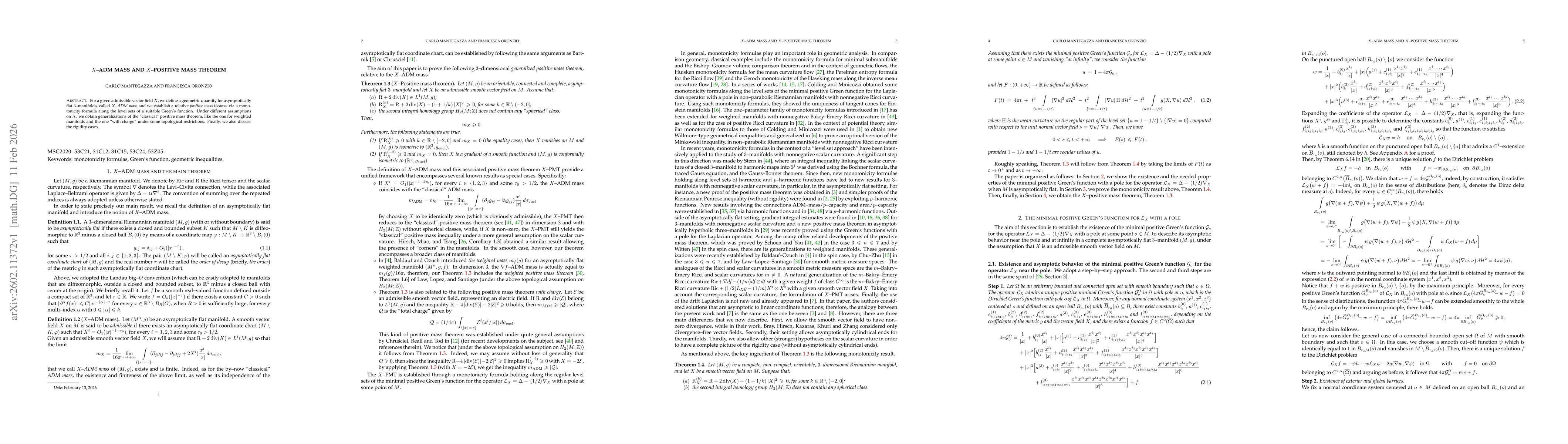 Thumbnail for $X$-ADM Mass and $X$-Positive Mass Theorem