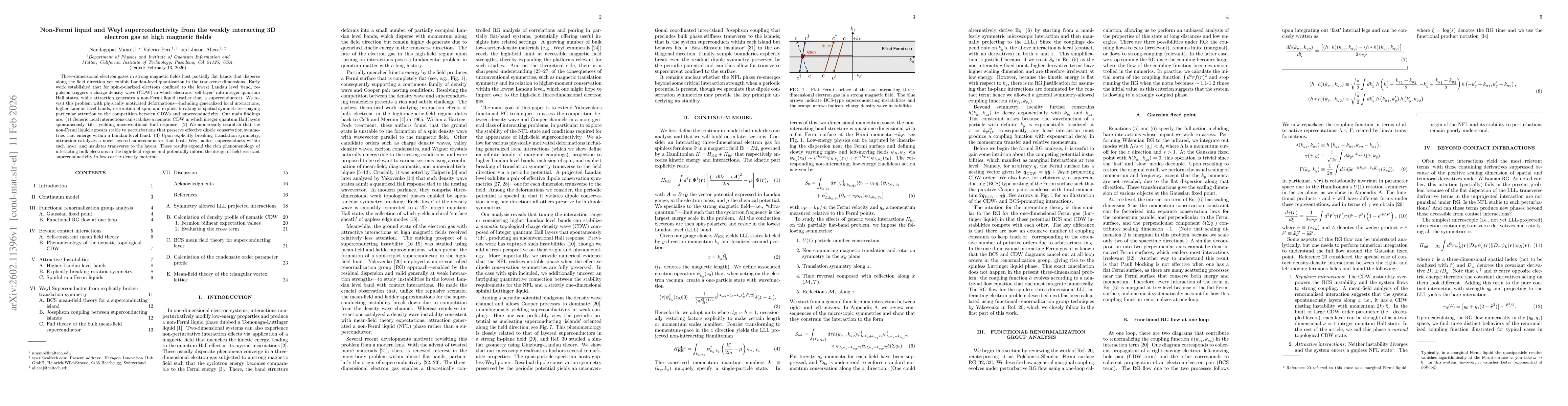 Thumbnail for Non-Fermi liquid and Weyl superconductivity from the weakly interacting 3D electron gas at high magnetic fields
