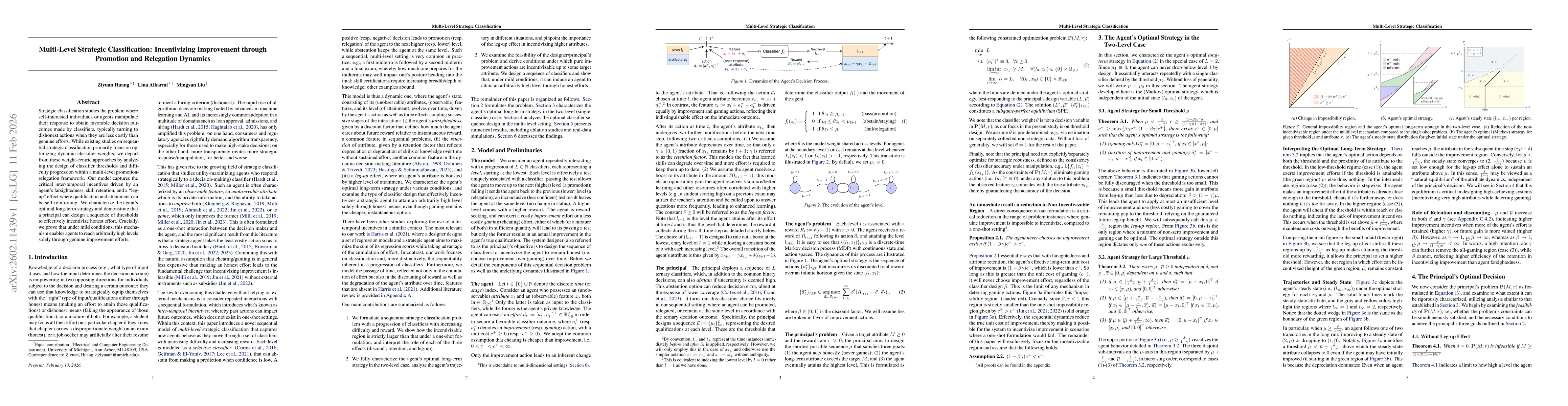 Thumbnail for Multi-Level Strategic Classification: Incentivizing Improvement through Promotion and Relegation Dynamics