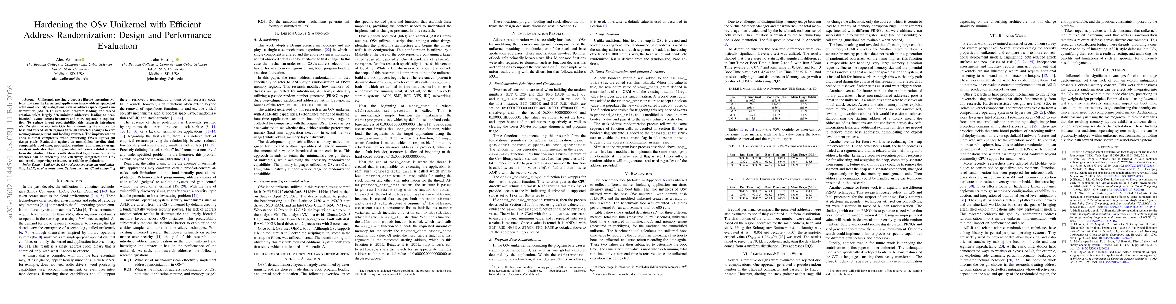 Thumbnail for Hardening the OSv Unikernel with Efficient Address Randomization: Design and Performance Evaluation