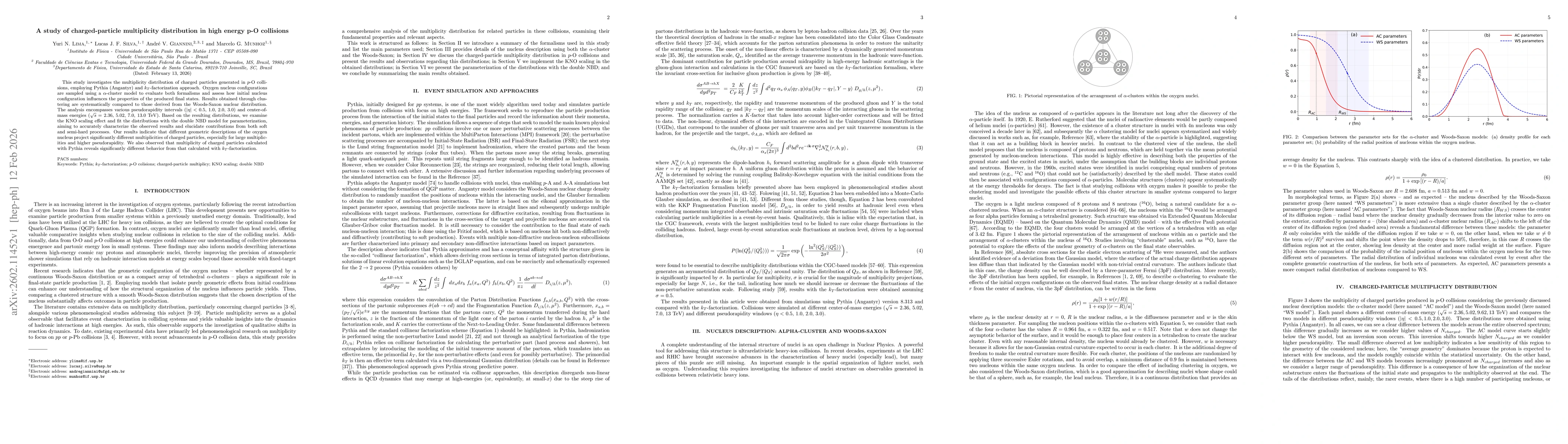 Thumbnail for A study of charged-particle multiplicity distribution in high energy p-O collisions