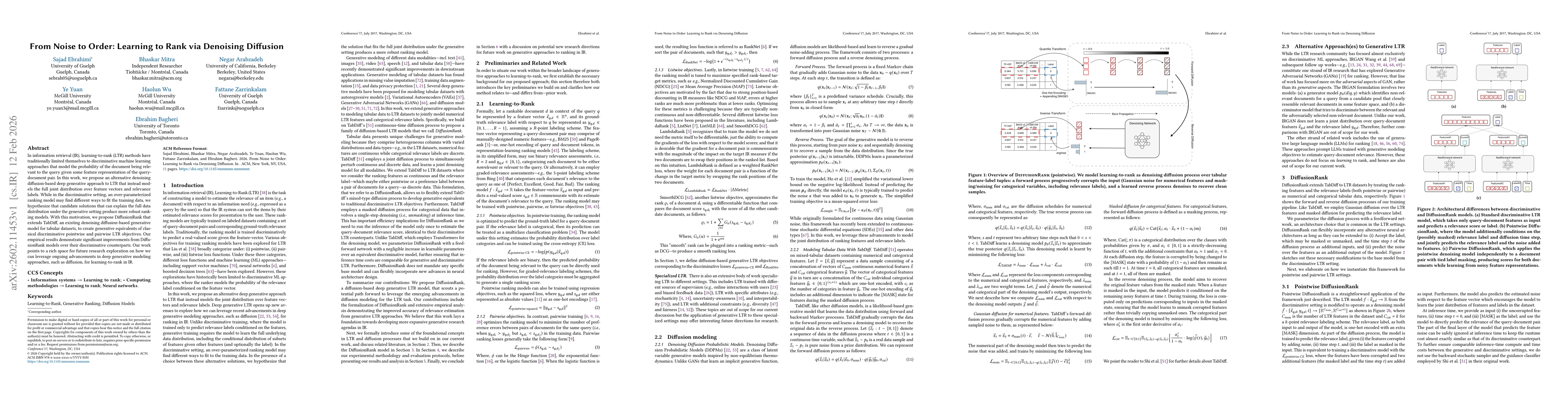 Thumbnail for From Noise to Order: Learning to Rank via Denoising Diffusion