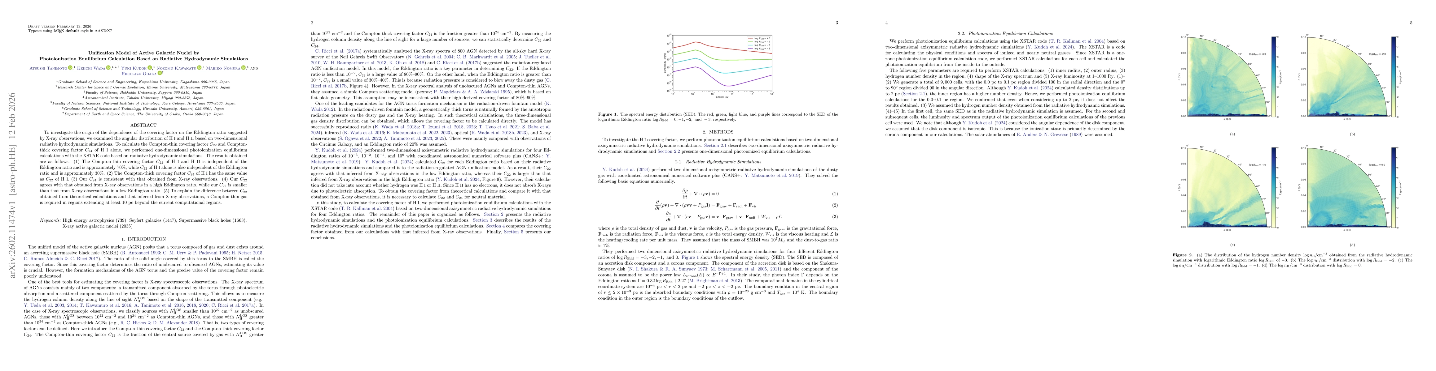 Thumbnail for Unification Model of Active Galactic Nuclei by Photoionization Equilibrium Calculation Based on Radiative Hydrodynamic Simulations