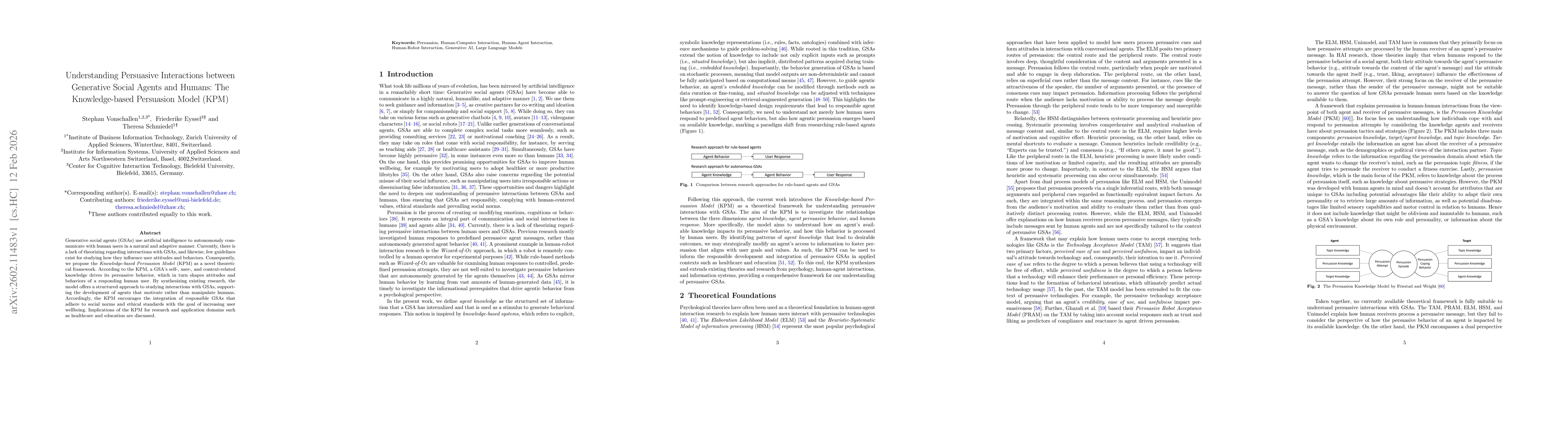 Thumbnail for Understanding Persuasive Interactions between Generative Social Agents and Humans: The Knowledge-based Persuasion Model (KPM)