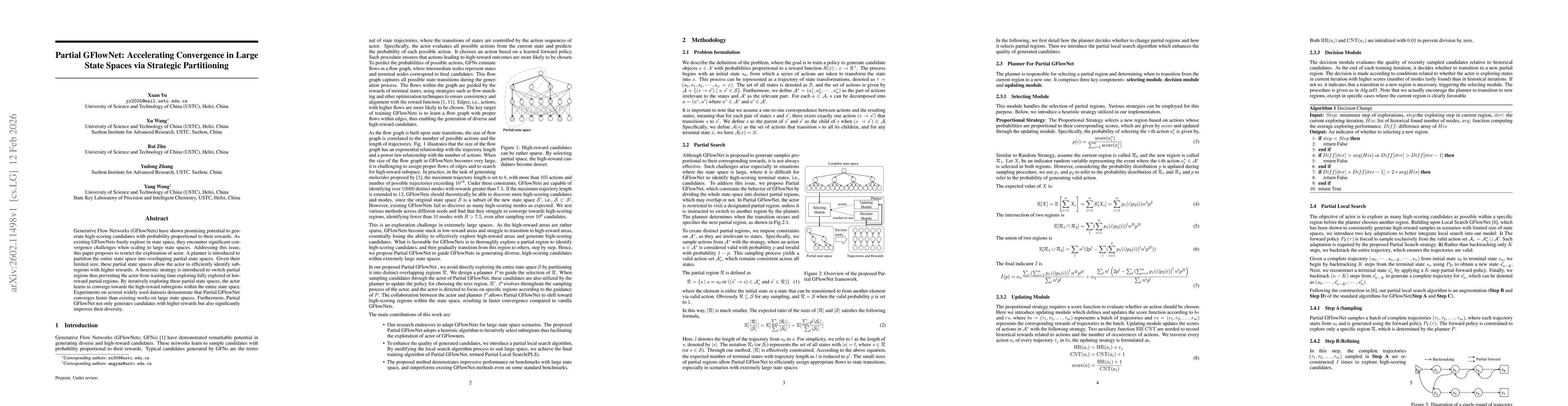 Thumbnail for Partial GFlowNet: Accelerating Convergence in Large State Spaces via Strategic Partitioning