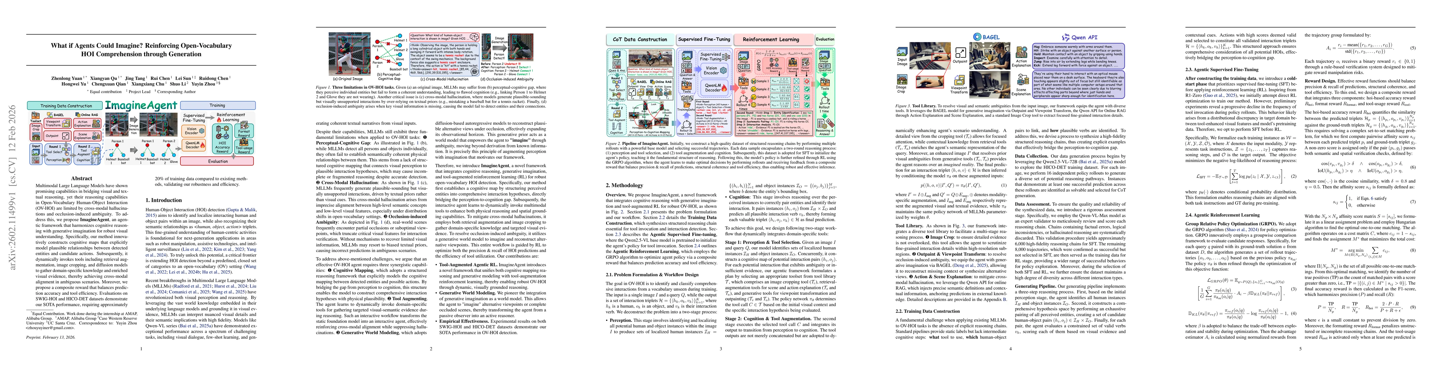 Thumbnail for What if Agents Could Imagine? Reinforcing Open-Vocabulary HOI Comprehension through Generation