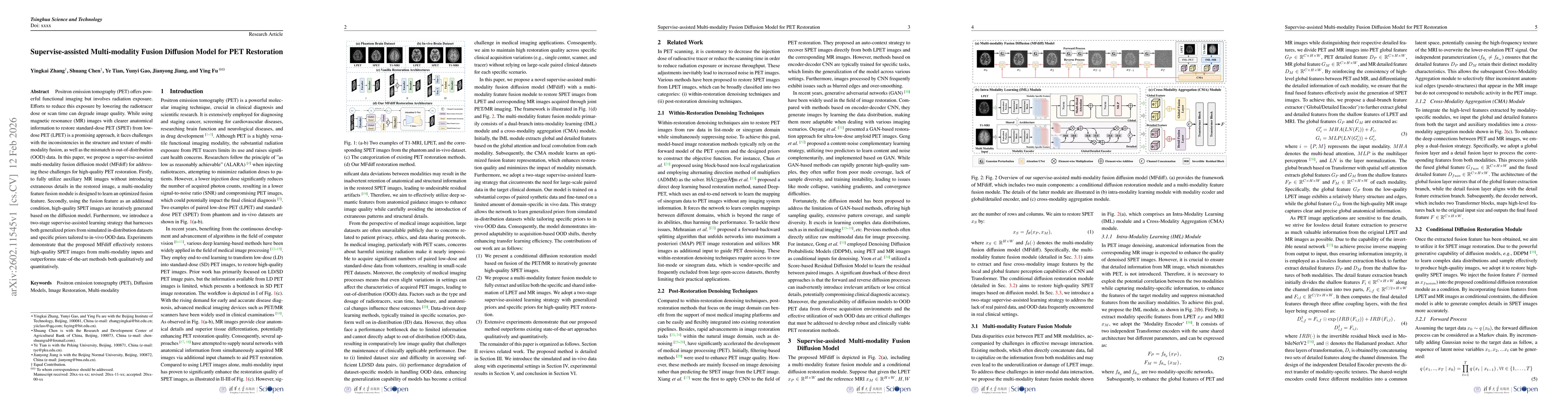 Thumbnail for Supervise-assisted Multi-modality Fusion Diffusion Model for PET Restoration