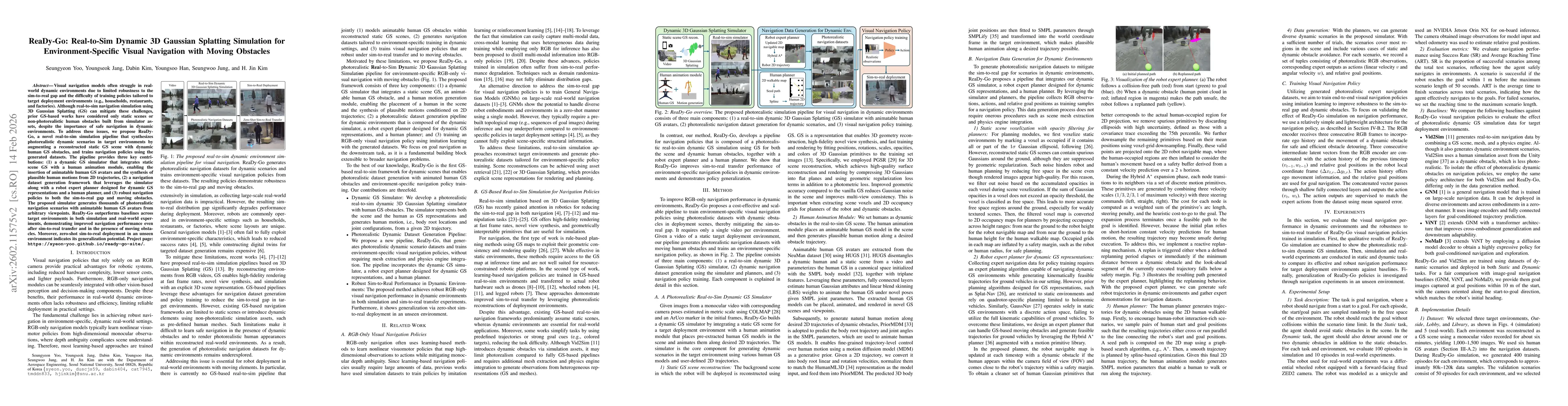 Thumbnail for ReaDy-Go: Real-to-Sim Dynamic 3D Gaussian Splatting Simulation for Environment-Specific Visual Navigation with Moving Obstacles