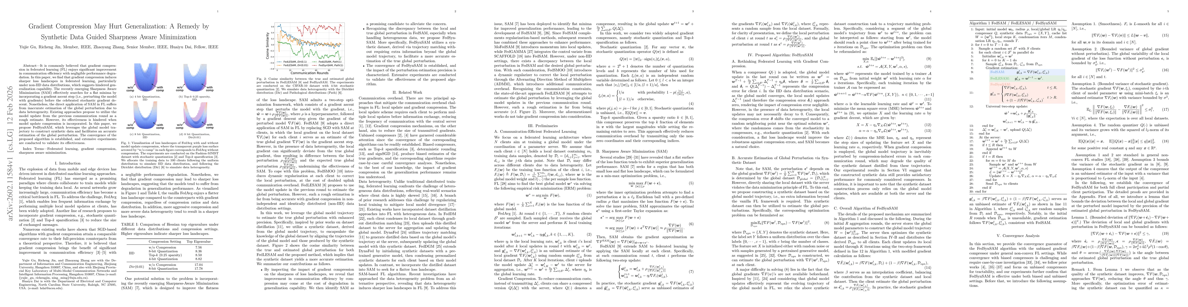 Thumbnail for Gradient Compression May Hurt Generalization: A Remedy by Synthetic Data Guided Sharpness Aware Minimization