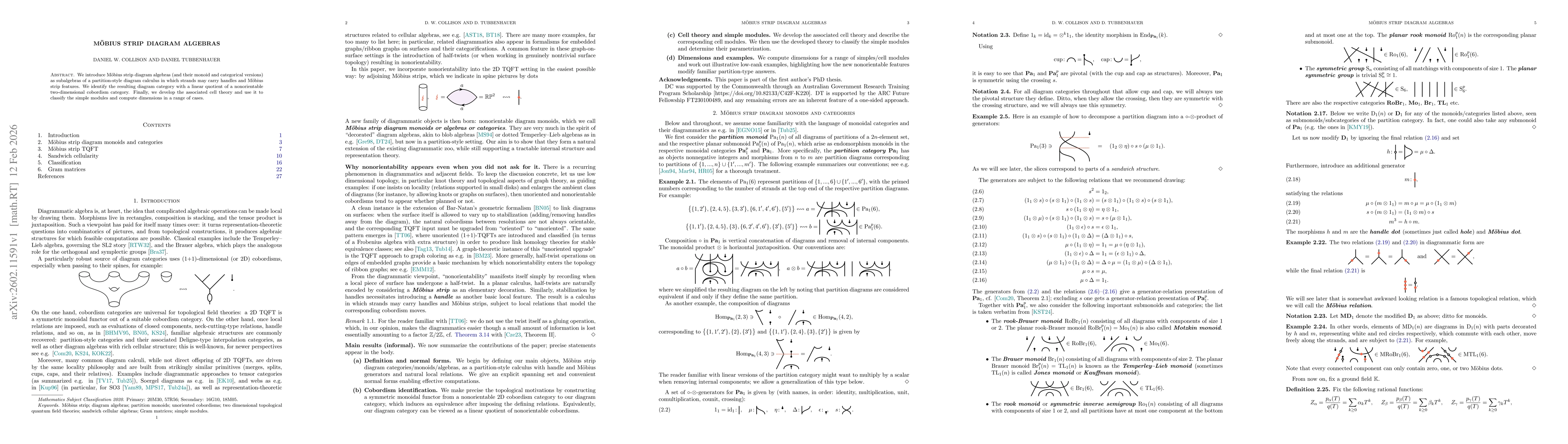Thumbnail for Möbius Strip Diagram Algebras