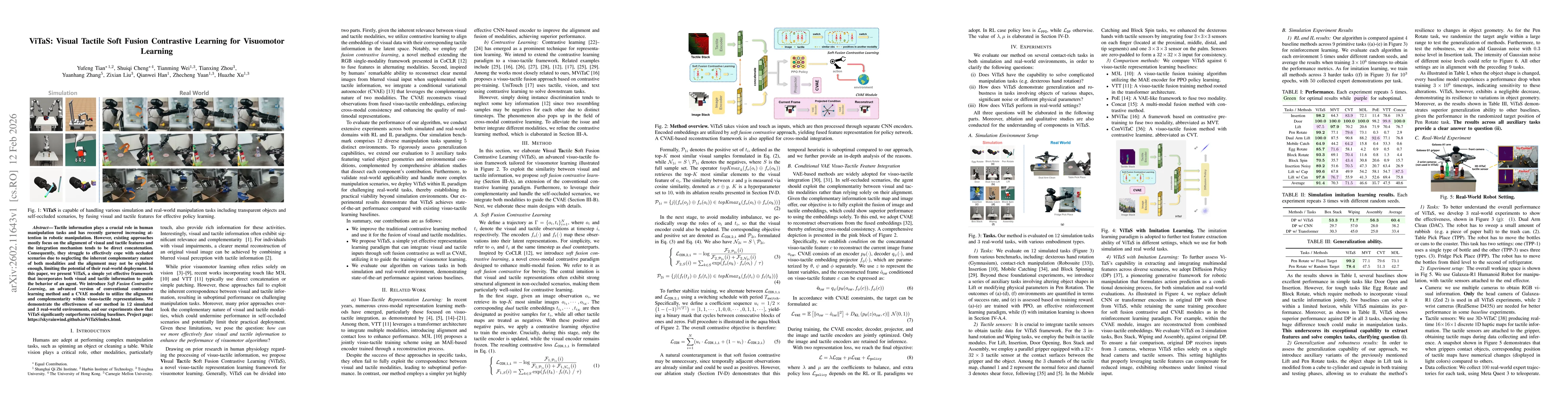 Thumbnail for ViTaS: Visual Tactile Soft Fusion Contrastive Learning for Visuomotor Learning