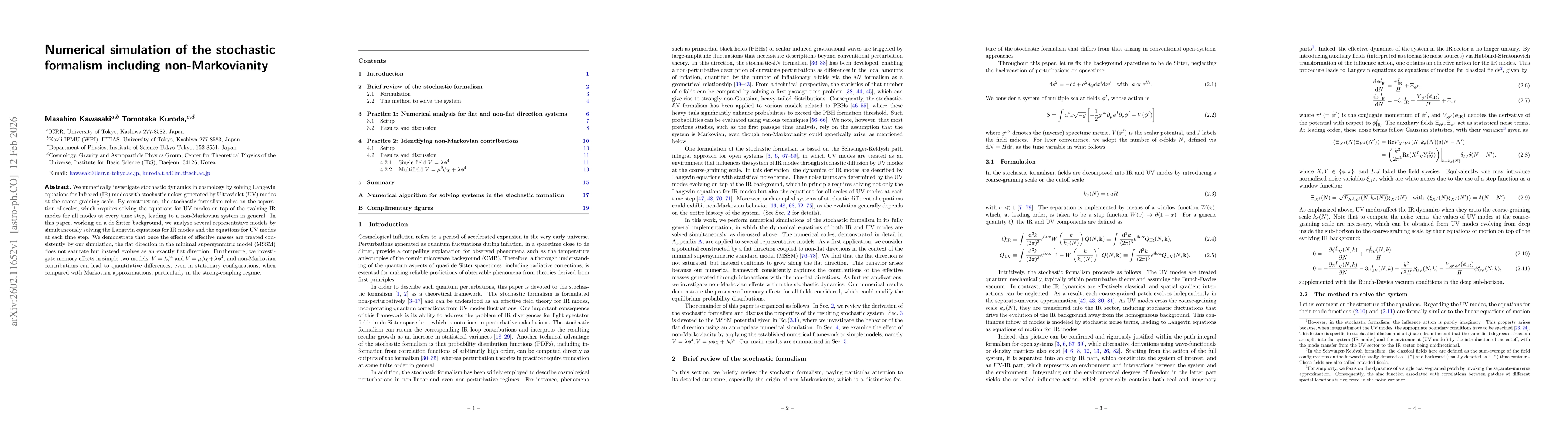 Thumbnail for Numerical simulation of the stochastic formalism including non-Markovianity