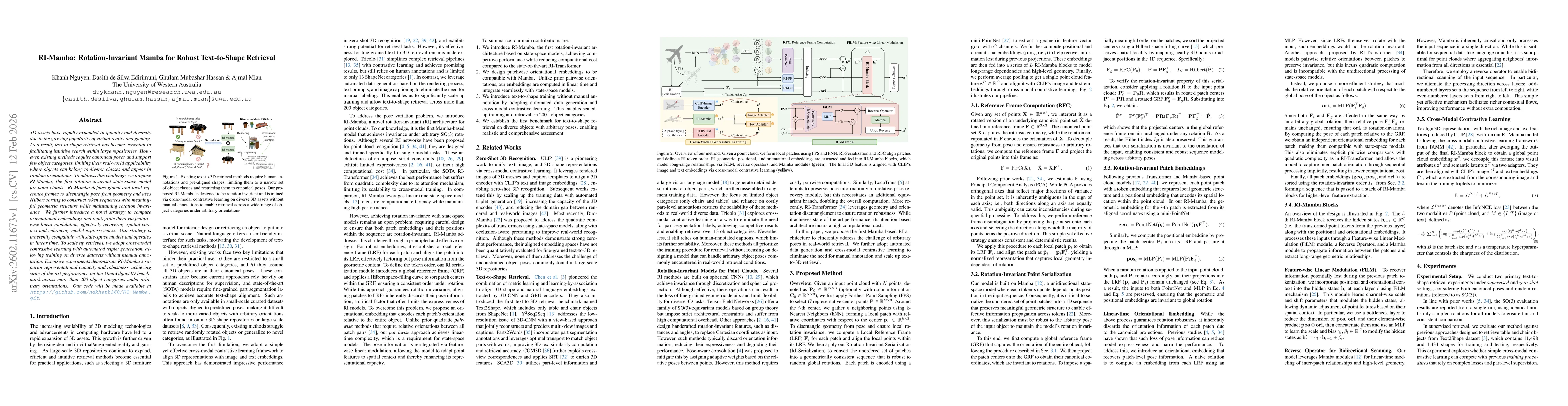 Thumbnail for RI-Mamba: Rotation-Invariant Mamba for Robust Text-to-Shape Retrieval