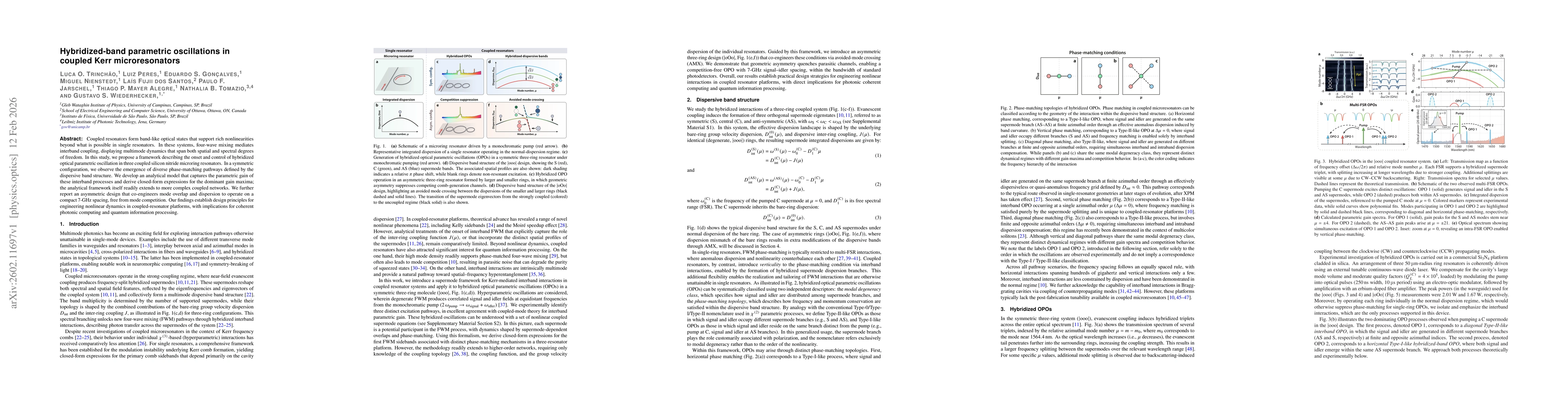 Thumbnail for Hybridized-band parametric oscillations in coupled Kerr microresonators
