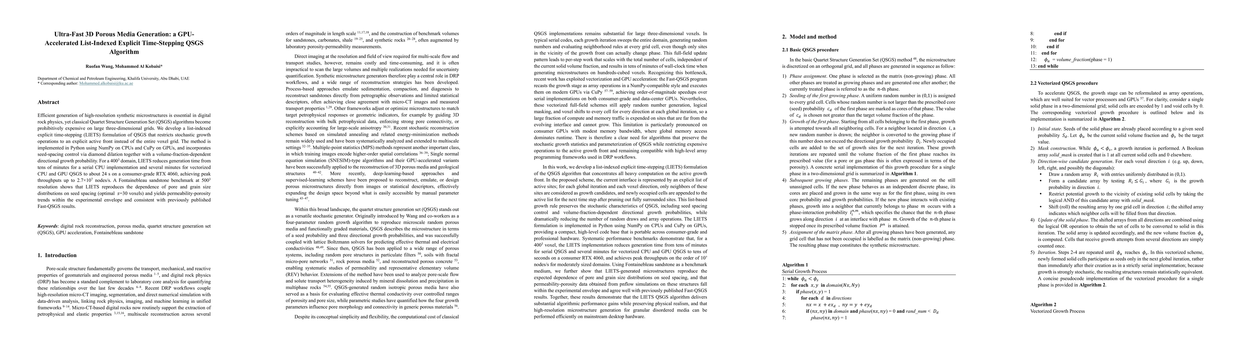 Thumbnail for Ultra-Fast 3D Porous Media Generation: a GPU- Accelerated List-Indexed Explicit Time-Stepping QSGS Algorithm