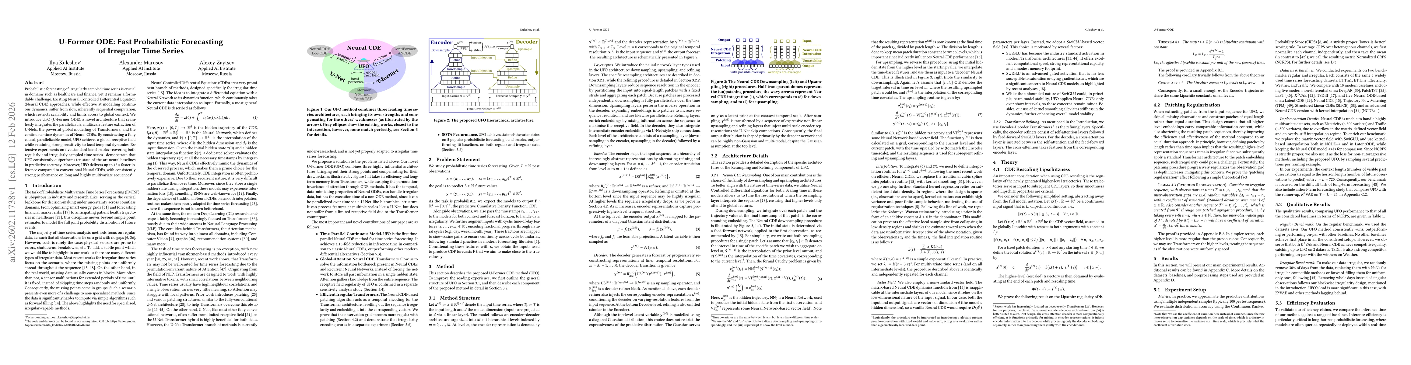 Thumbnail for U-Former ODE: Fast Probabilistic Forecasting of Irregular Time Series