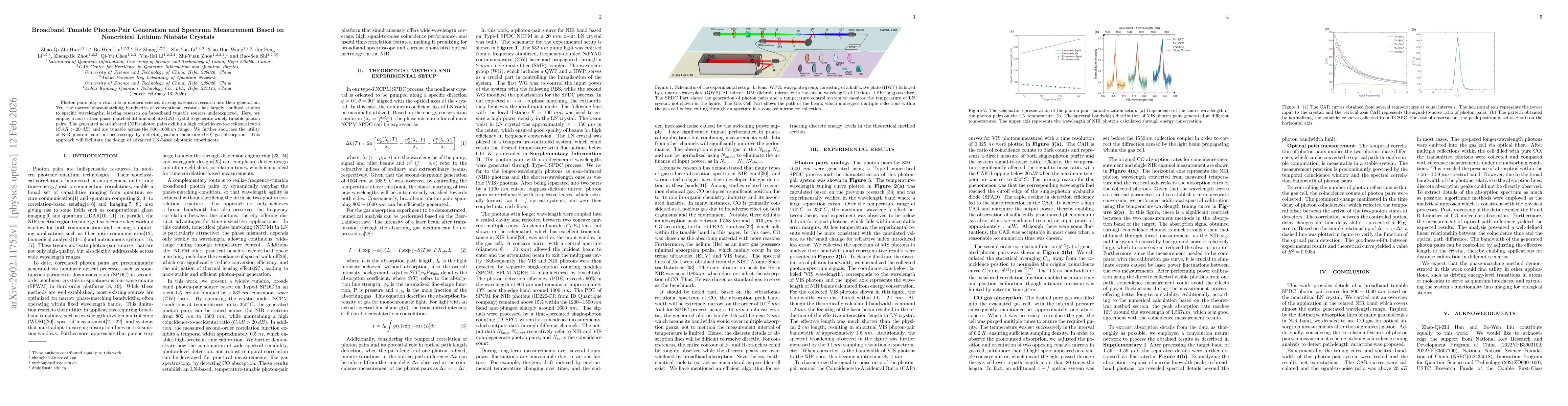 Thumbnail for Broadband Tunable Photon-Pair Generation and Spectrum Measurement Based on Noncritical Lithium Niobate Crystals