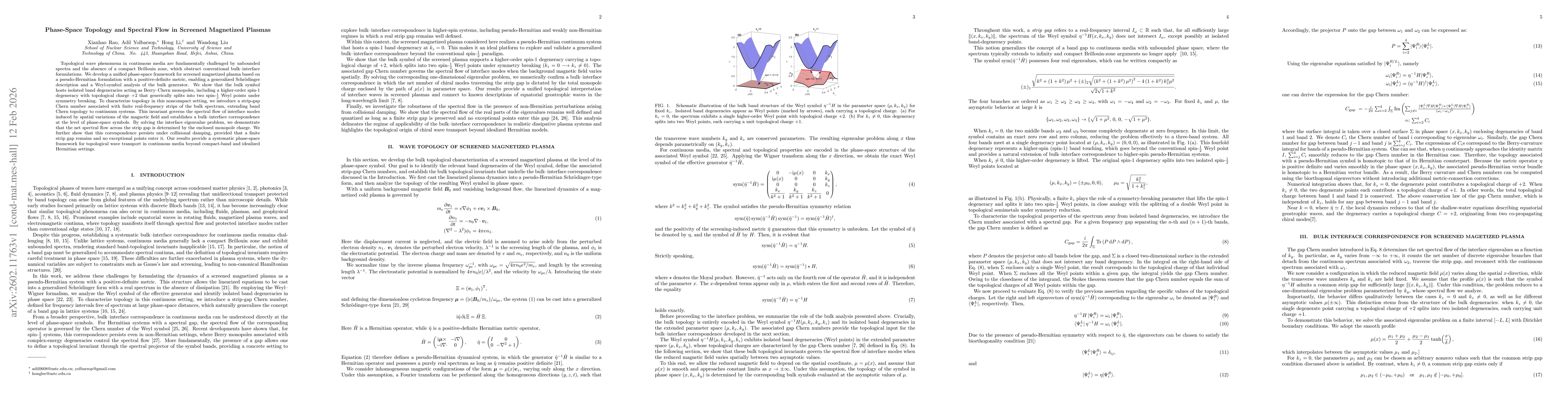 Thumbnail for Phase-Space Topology and Spectral Flow in Screened Magnetized Plasmas