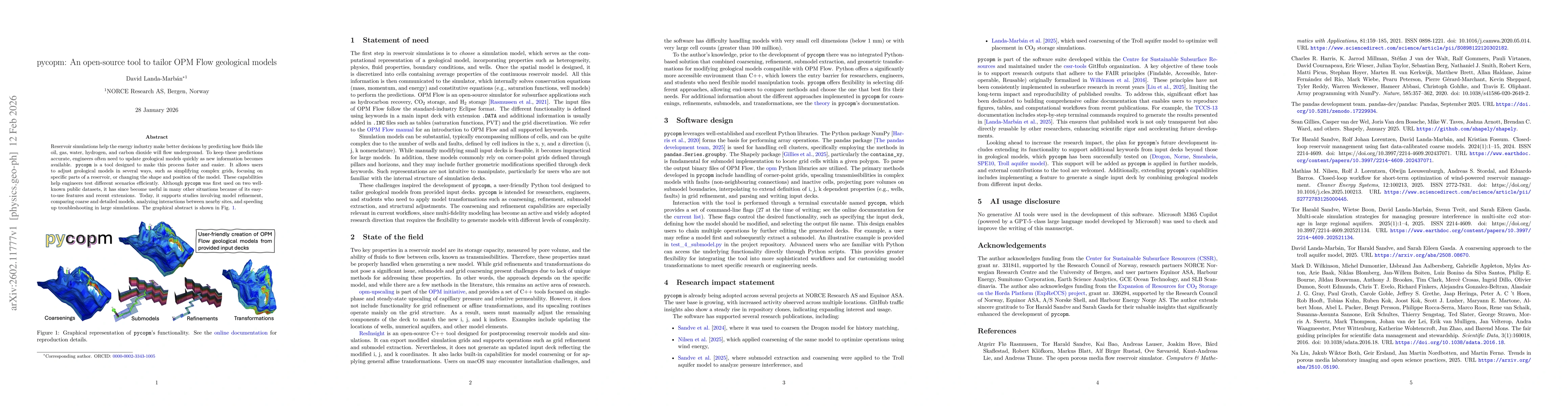 Thumbnail for pycopm: An open-source tool to tailor OPM Flow geological models