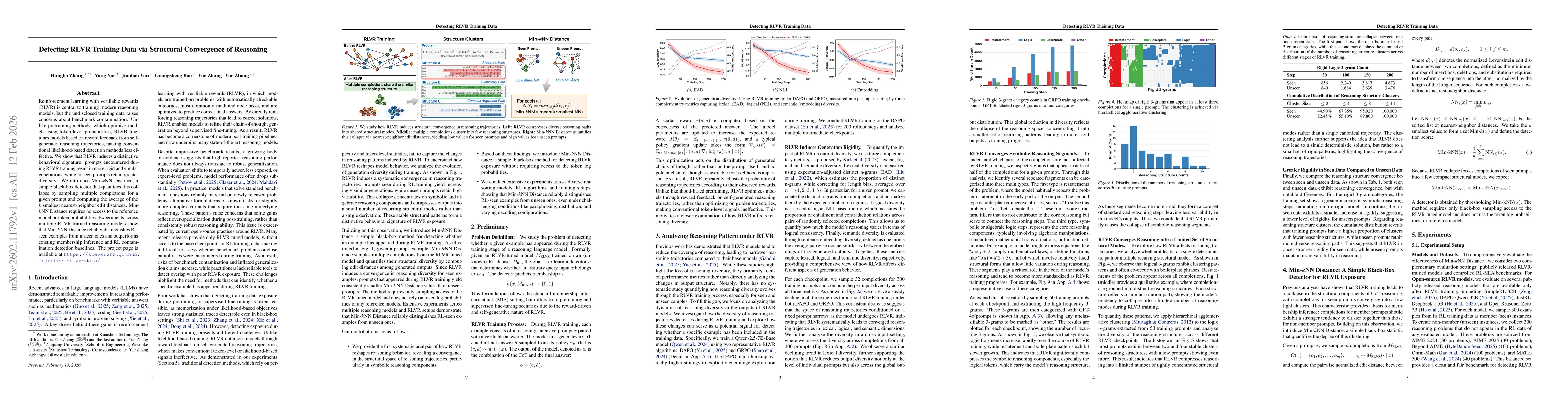 Thumbnail for Detecting RLVR Training Data via Structural Convergence of Reasoning