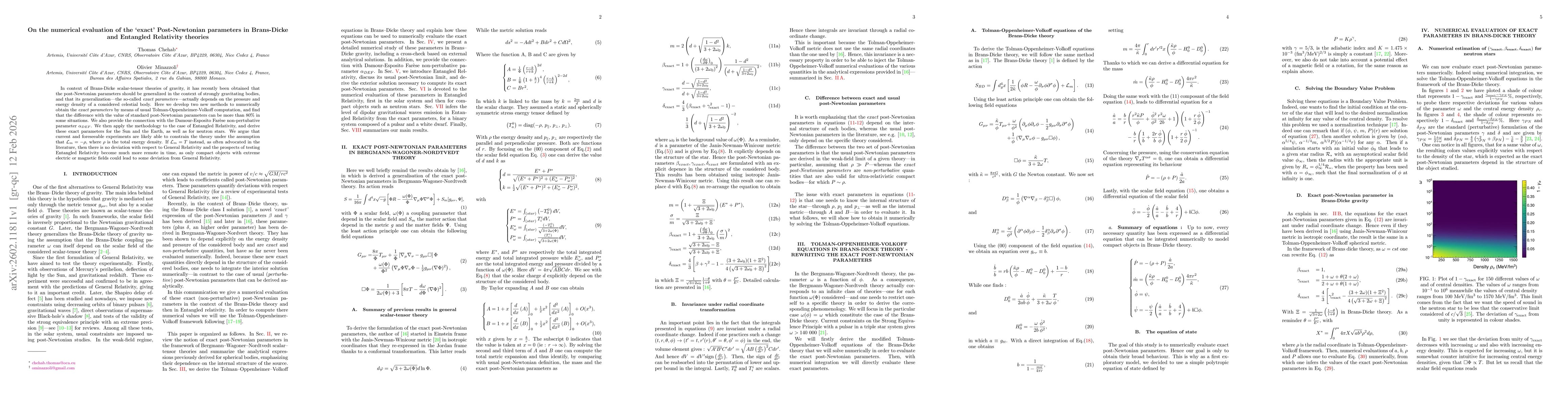 Thumbnail for On the numerical evaluation of the `exact' Post-Newtonian parameters in Brans-Dicke and Entangled Relativity theories