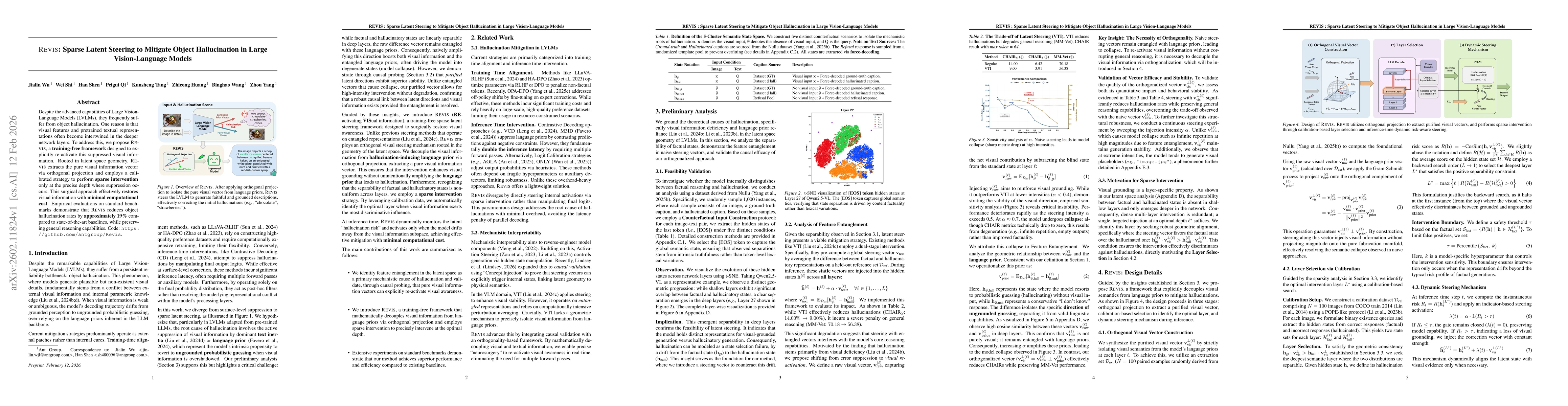Thumbnail for Revis: Sparse Latent Steering to Mitigate Object Hallucination in Large Vision-Language Models