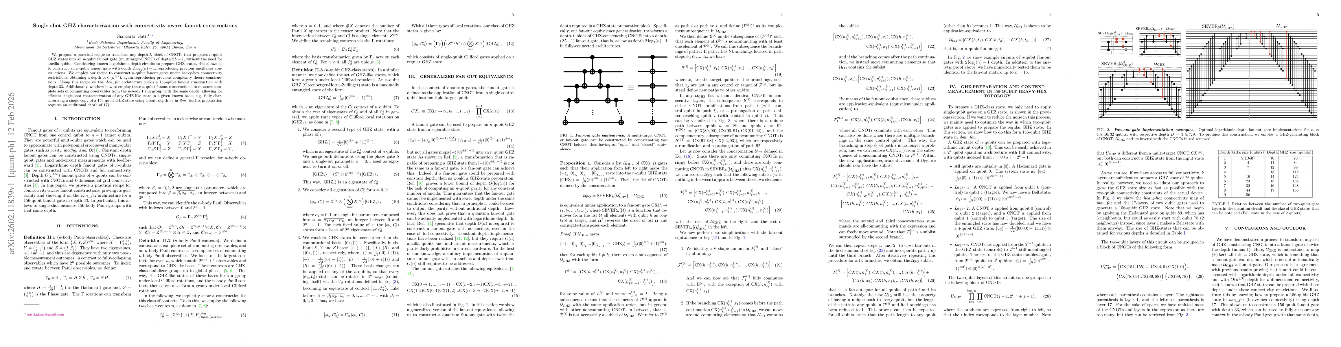 Thumbnail for Single-shot GHZ characterization with connectivity-aware fanout constructions