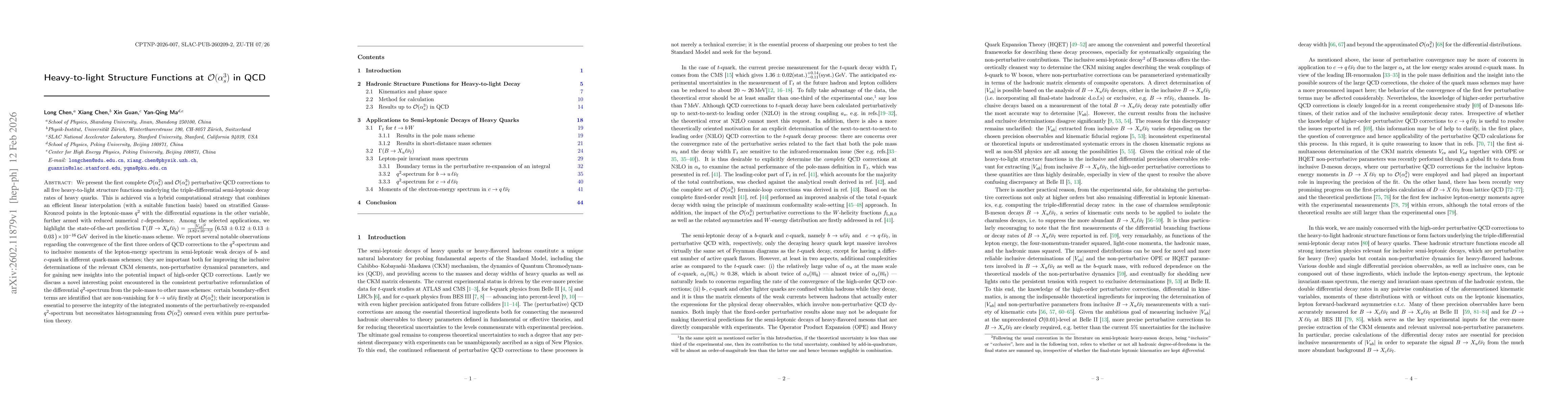 Thumbnail for Heavy-to-light Structure Functions at $\mathcal{O}(α_s^3)$ in QCD