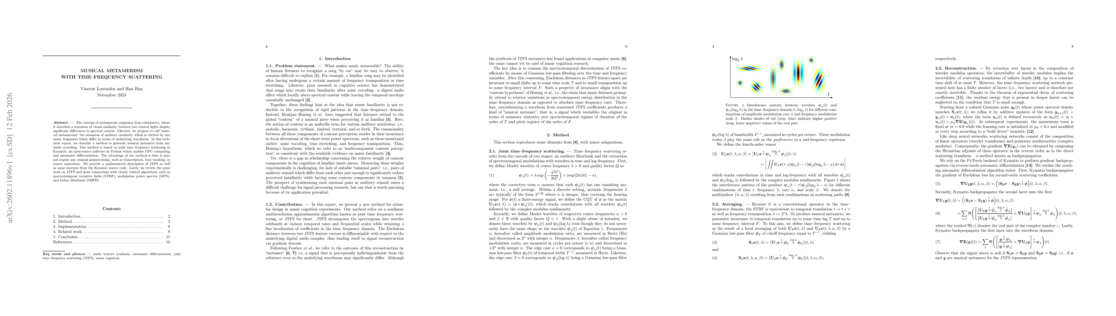 Thumbnail for Musical Metamerism with Time--Frequency Scattering