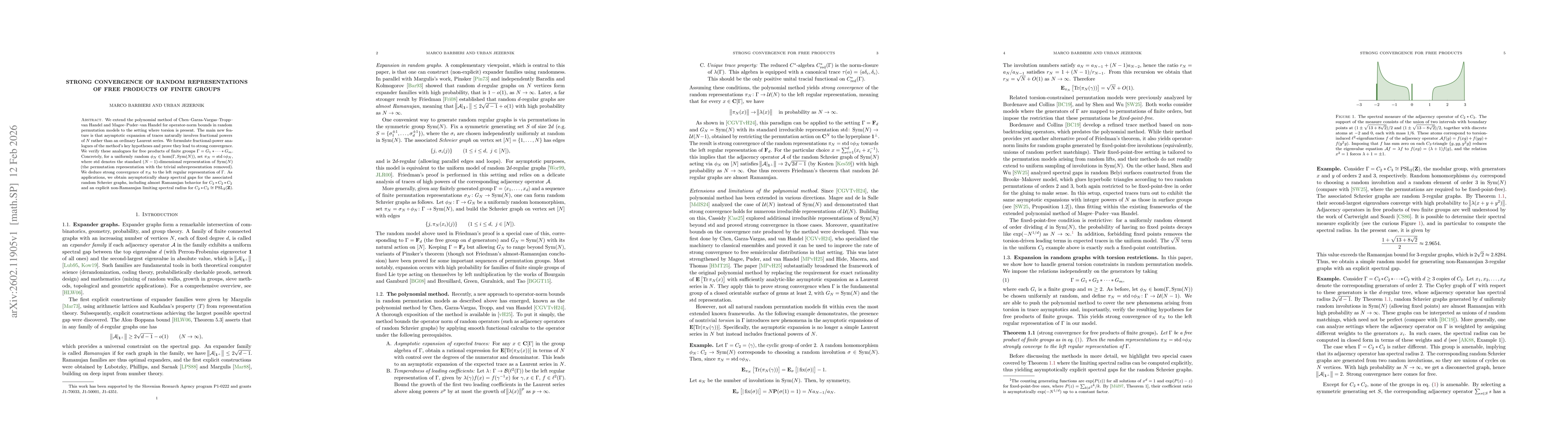 Thumbnail for Strong convergence of random representations of free products of finite groups
