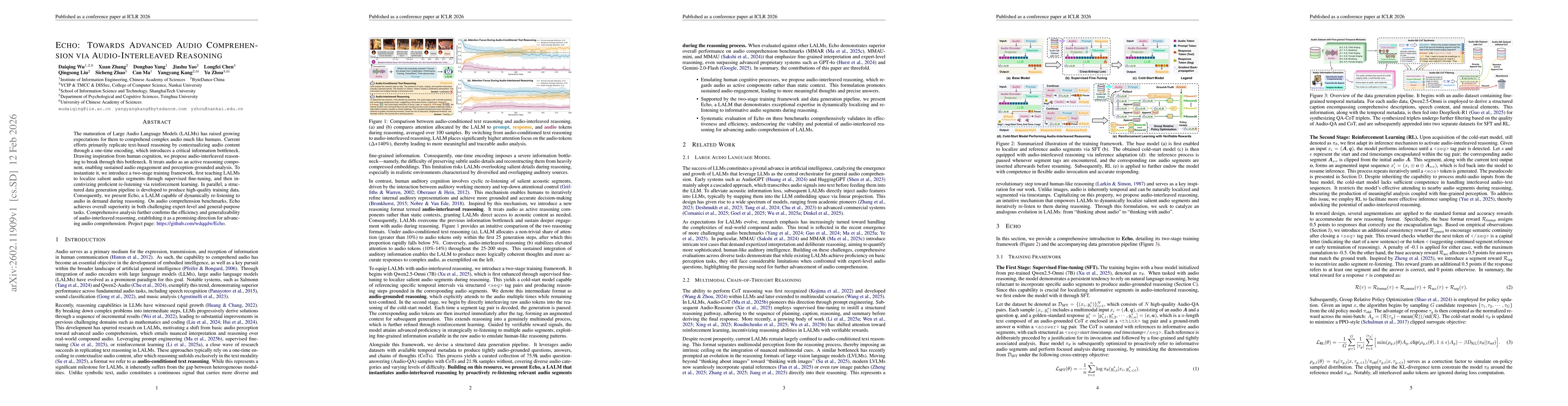 Thumbnail for Echo: Towards Advanced Audio Comprehension via Audio-Interleaved Reasoning