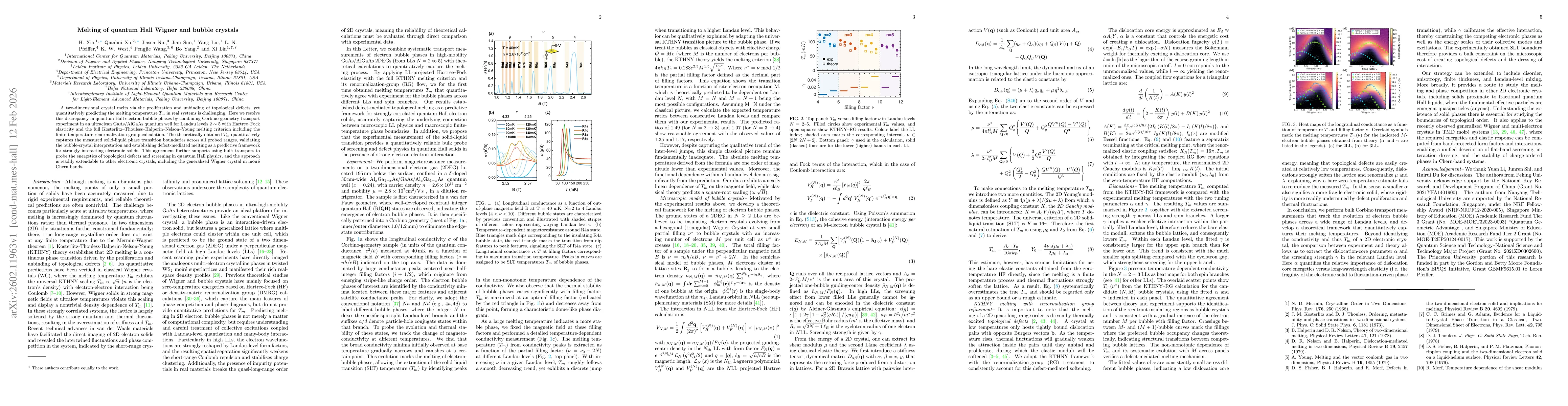 Thumbnail for Melting of quantum Hall Wigner and bubble crystals